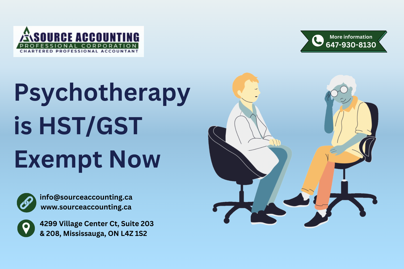 Psychotherapy is HST/GST Exempt Now