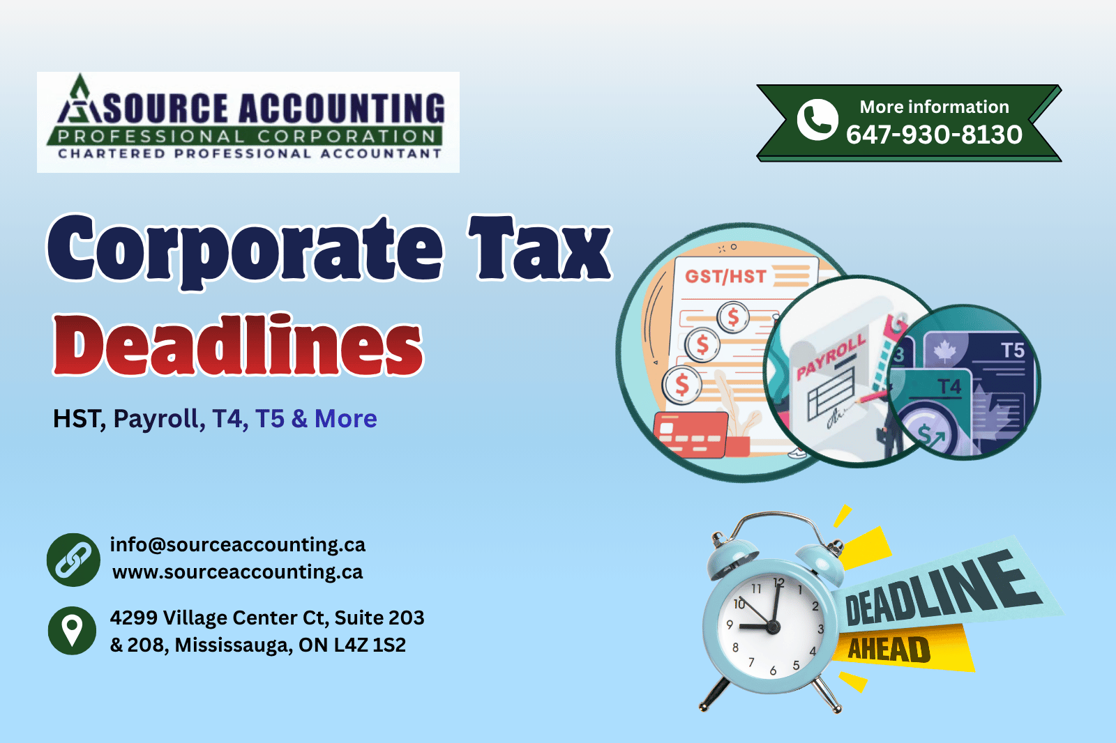 Corporate Tax Filing Deadlines in Canada: When Is Your T2 Return and Tax Payment Due?